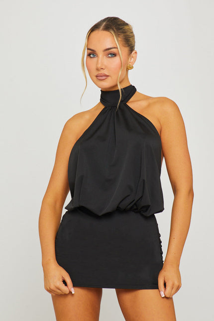 Monaco Halter Mini Dress