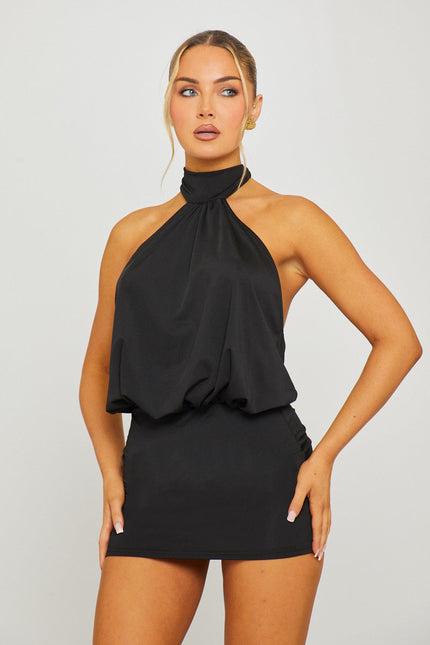 Monaco Halter Mini Dress