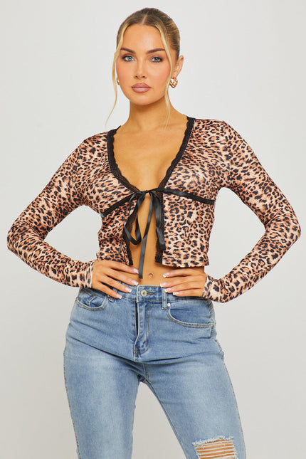 Milano Leopard Tie Top