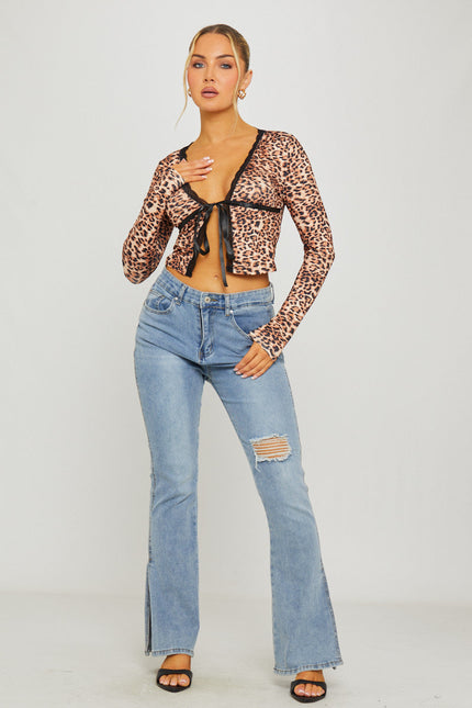Milano Leopard Tie Top