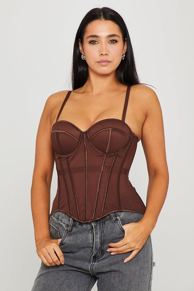 Napoli Chocolate Corset Top