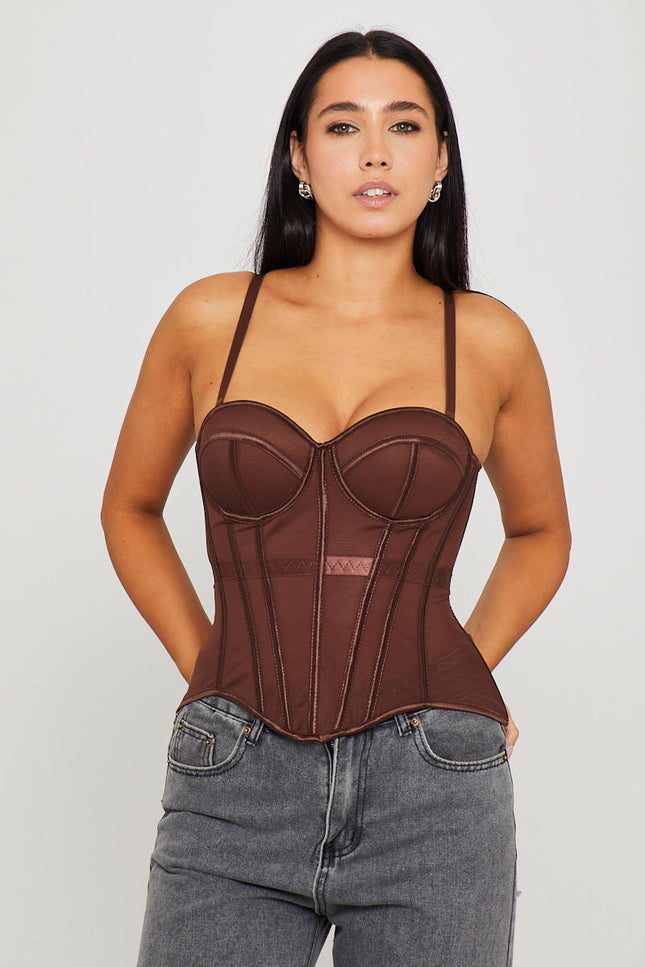 Napoli Chocolate Corset Top