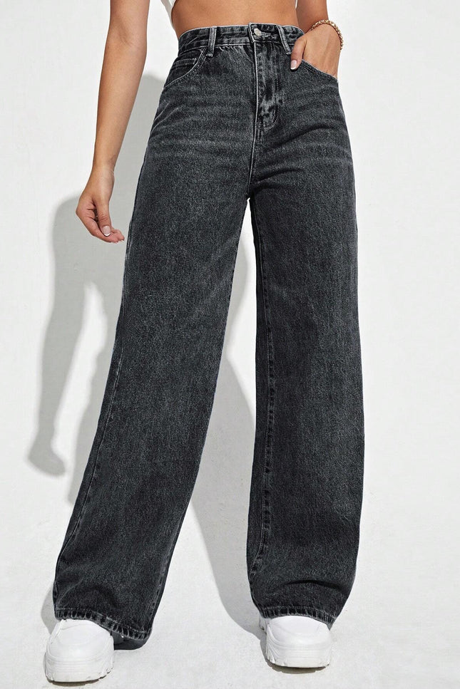 Downtown Wide-Leg Denim Pants