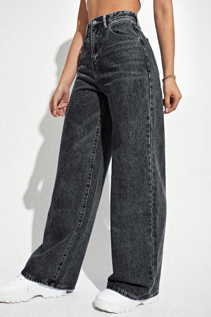Downtown Wide-Leg Denim Pants