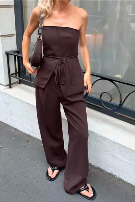 Monte Carlo Strapless Wide Leg Set