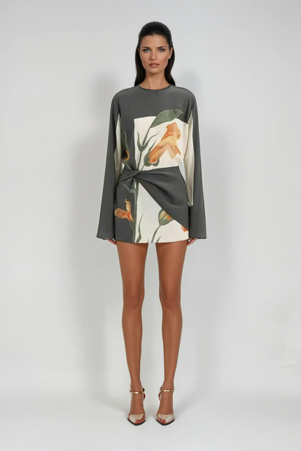 Florence Floral Cocktail Mini Dress