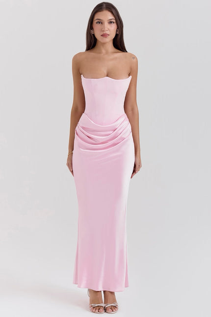 Vivienne Strapless Corset Maxi Dress