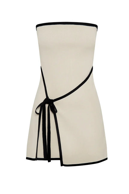 Siena Strapless Contrast Trim Mini Dress