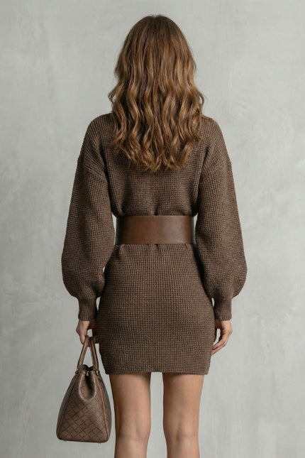 Torino Belted Knit Mini Dress