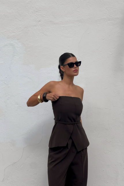 Monte Carlo Strapless Wide Leg Set