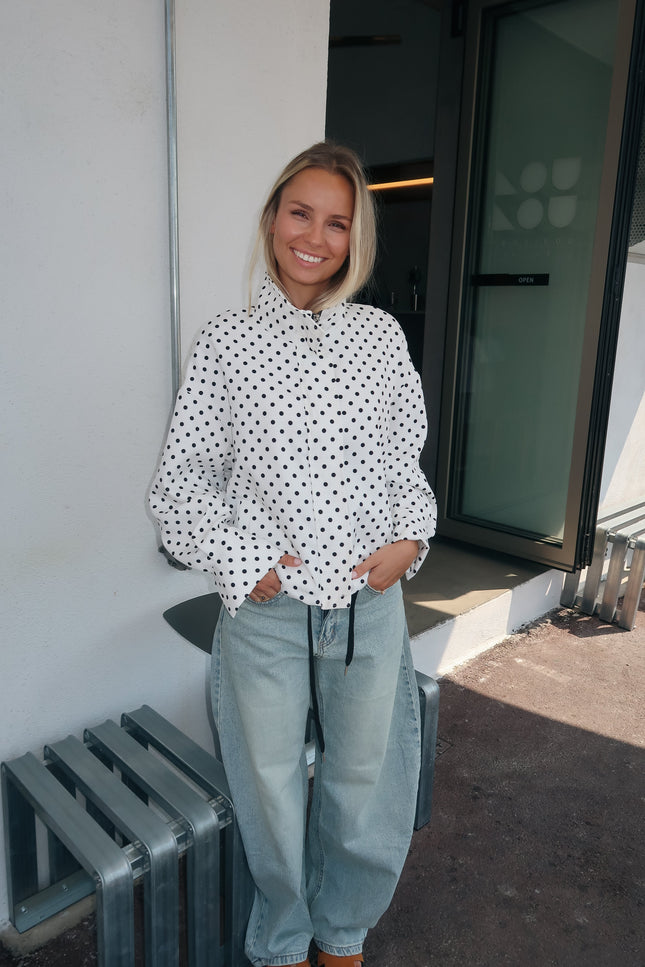 Riley White Polka Dot Navy Jacket