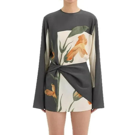 Florence Floral Cocktail Mini Dress