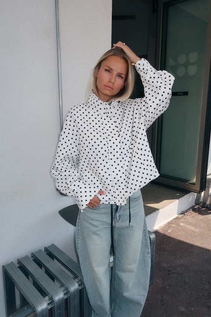 Riley White Polka Dot Navy Jacket
