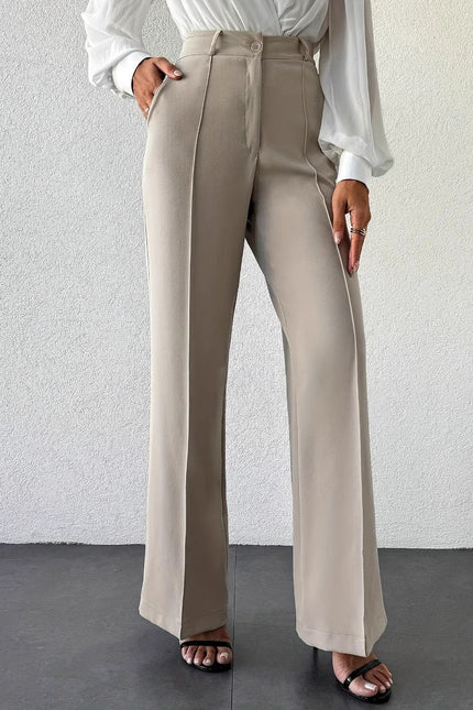 Royal Line Pleated High-Waist Pants