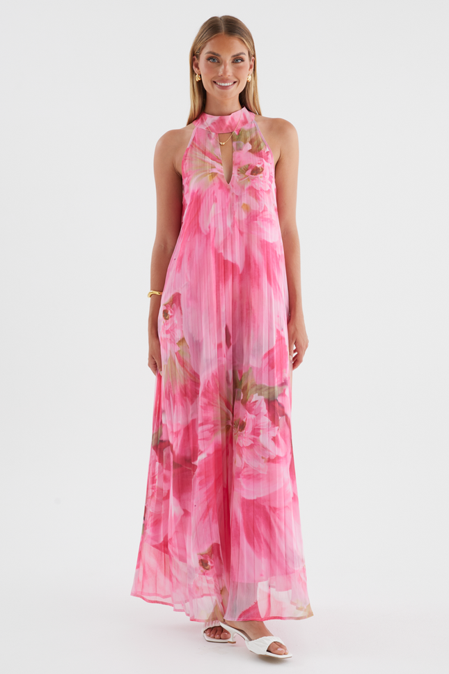 Amalfi Pink Floral Maxi Dress