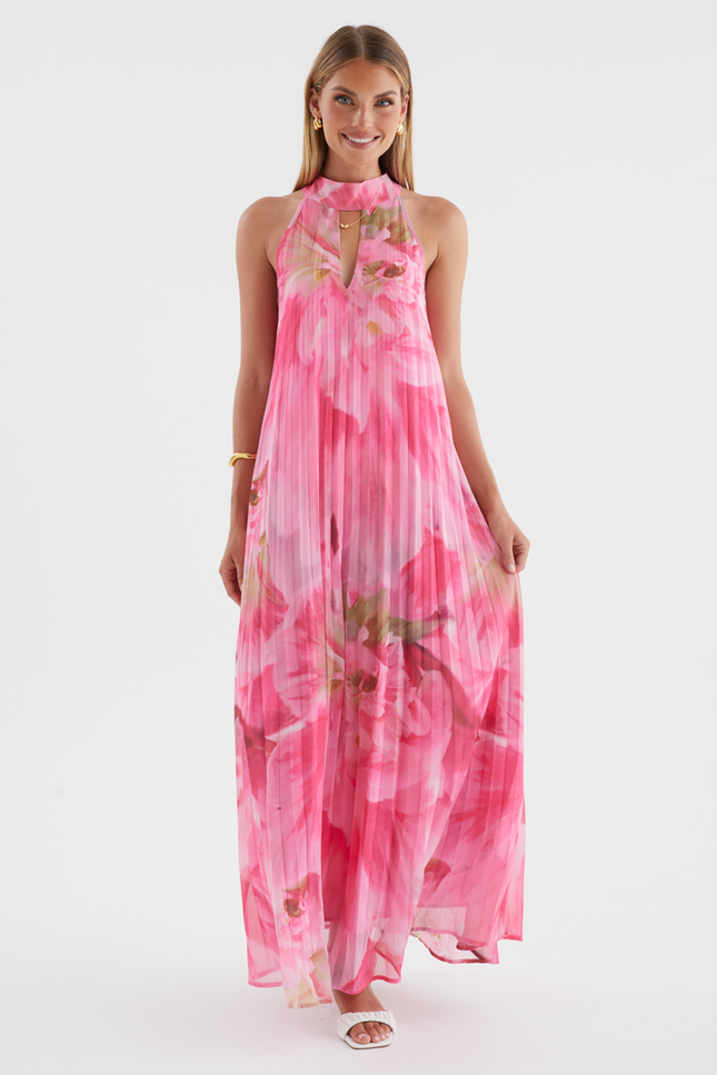 Amalfi Pink Floral Maxi Dress
