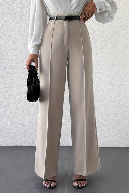 Royal Line Pleated High-Waist Pants
