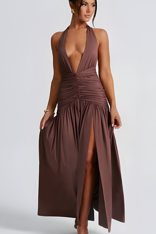 Veloura Twilight Plunge Maxi Dress