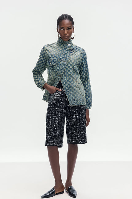Maelis Asymmetric Denim Jacket