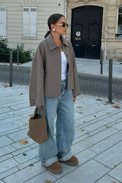 Cambridge Boxy Wool Blend Jacket