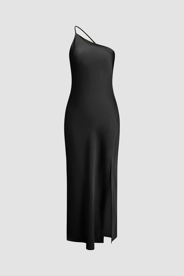 Positano Satin One Shoulder Dress