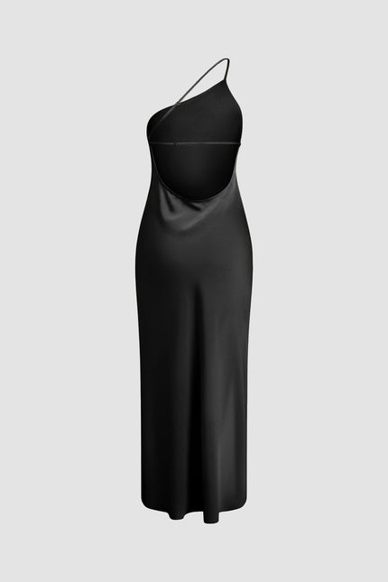 Positano Satin One Shoulder Dress