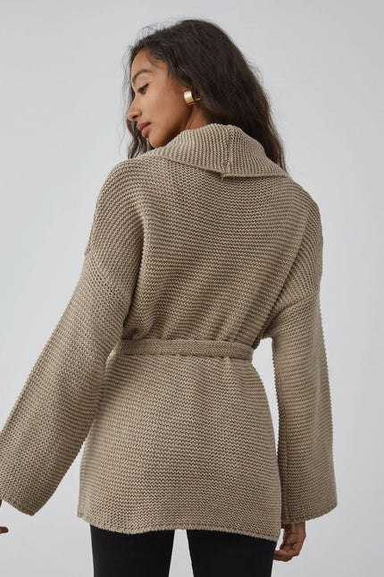 Terra Sands Knit Belted Cardigan