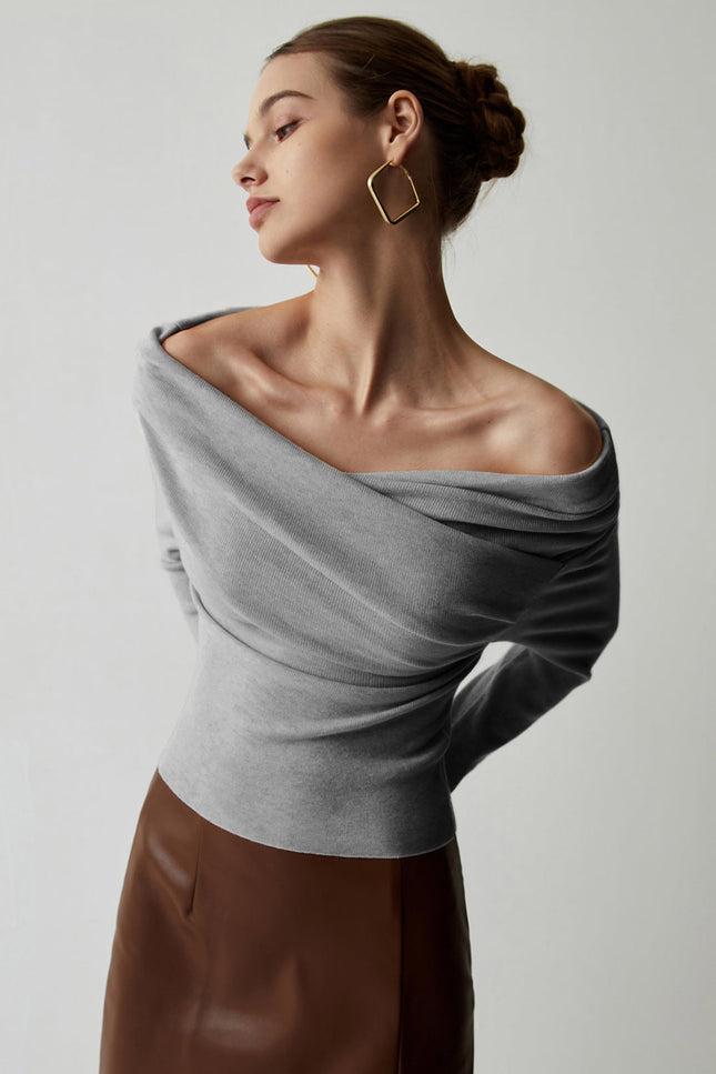 Valentina Off Shoulder Long Sleeve Knit Top