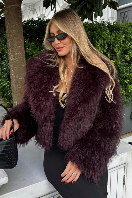 Arden Cropped Faux Fur Coat