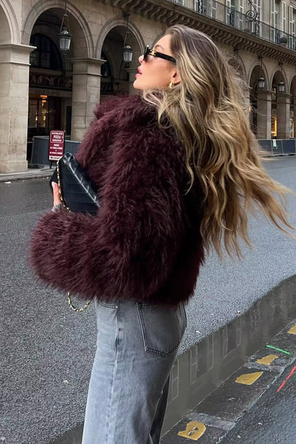 Arden Cropped Faux Fur Coat