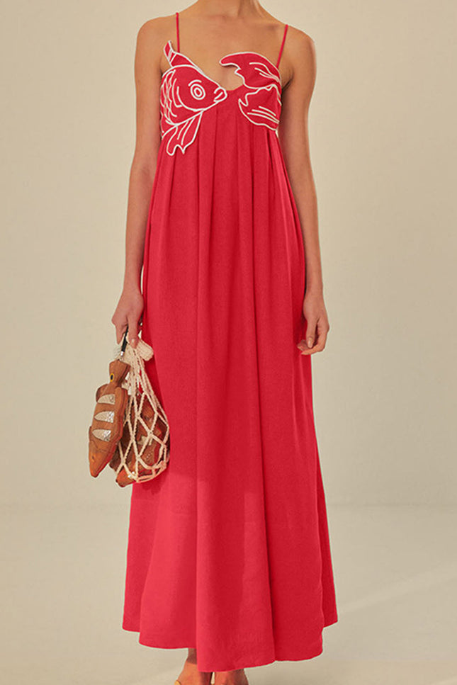 Sicilia Red Maxi Dress