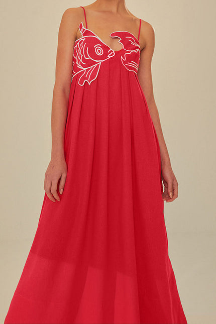 Sicilia Red Maxi Dress