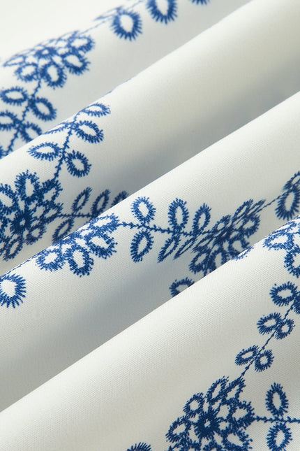 Palermo Emroided Sleeveless Tie Back Skirt Set