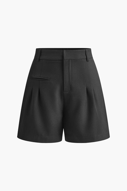Arezzo Tailored Mid-Waist Shorts Without Belt