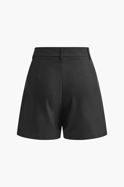 Arezzo Tailored Mid-Waist Shorts Without Belt