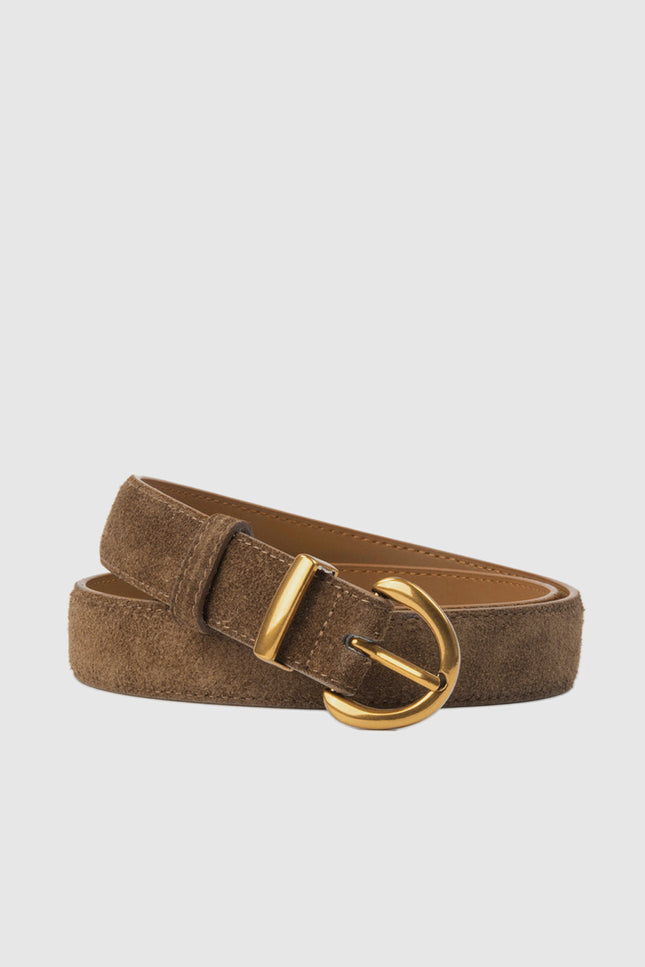 Verona Suede Circle Buckle Belt