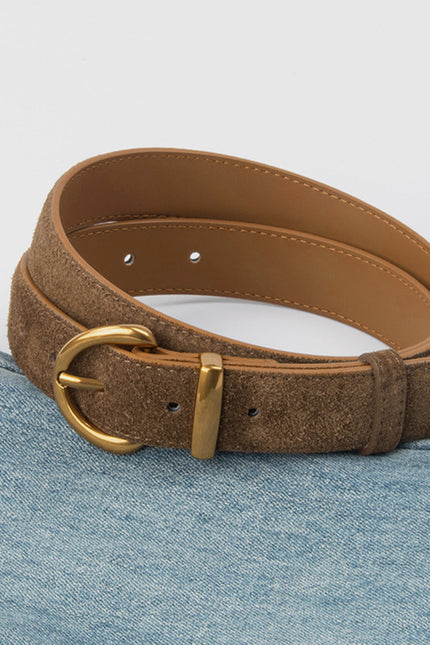 Verona Suede Circle Buckle Belt