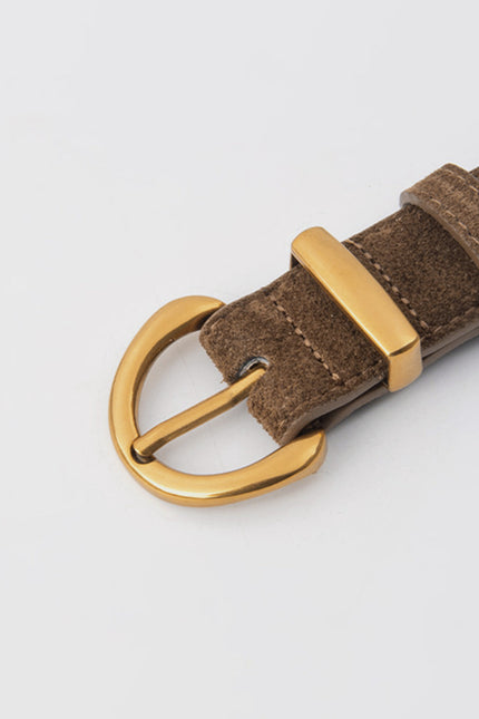 Verona Suede Circle Buckle Belt