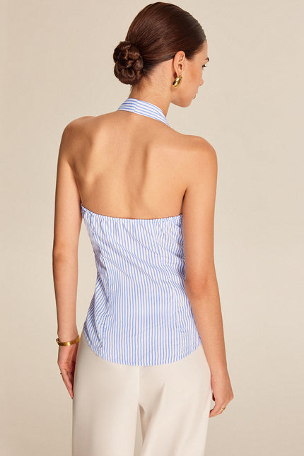 Luisa Stripe Halter Top