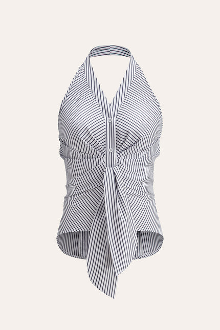 Luisa Stripe Halter Top