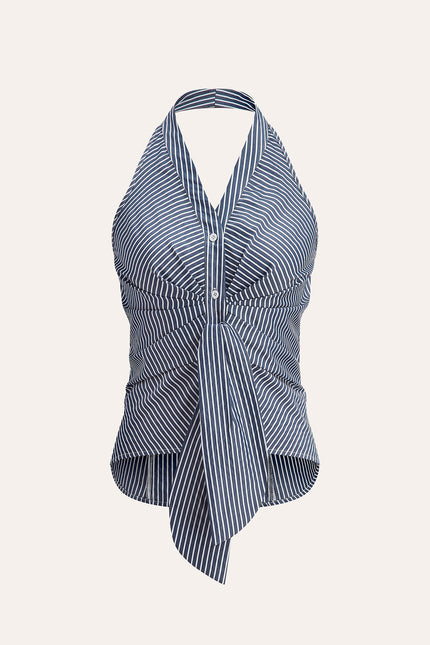 Luisa Stripe Halter Top