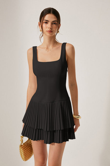 Sorrento Pleated Mini Dress