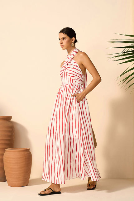 Ravelli Twist Halter Dress