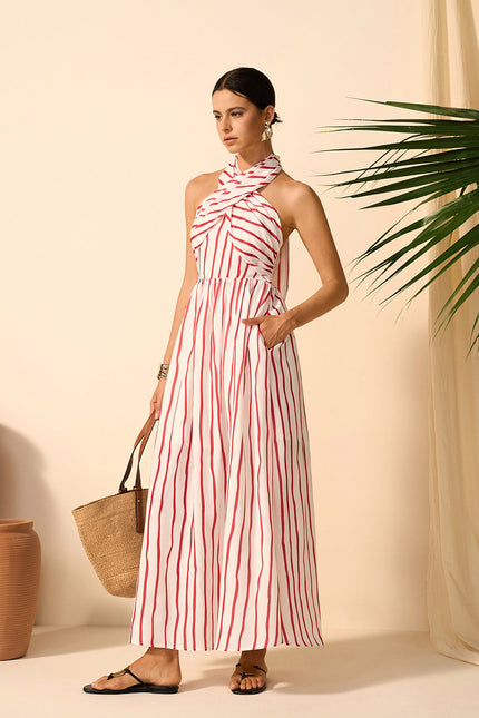 Ravelli Twist Halter Dress