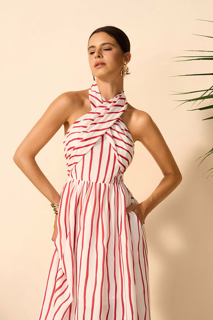 Ravelli Twist Halter Dress