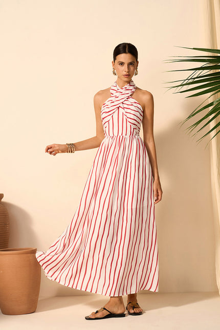 Ravelli Twist Halter Dress