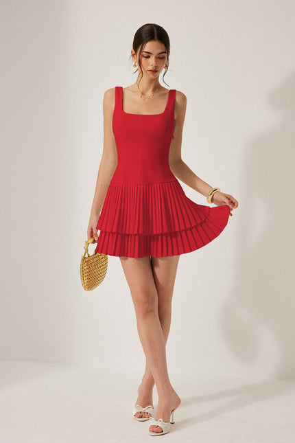 Sorrento Pleated Mini Dress