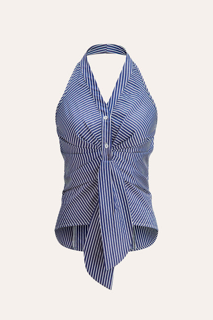 Luisa Stripe Halter Top
