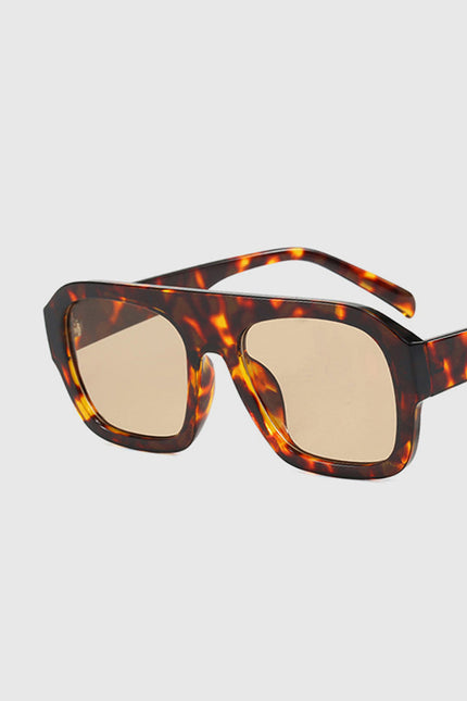 Mykonos Leopard Printed Square Sunglasses