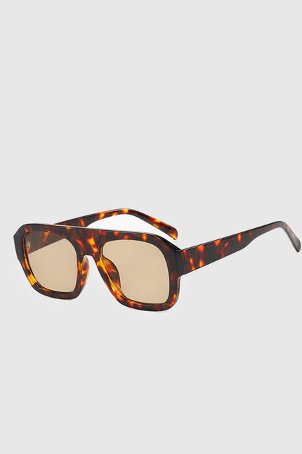 Mykonos Leopard Printed Square Sunglasses